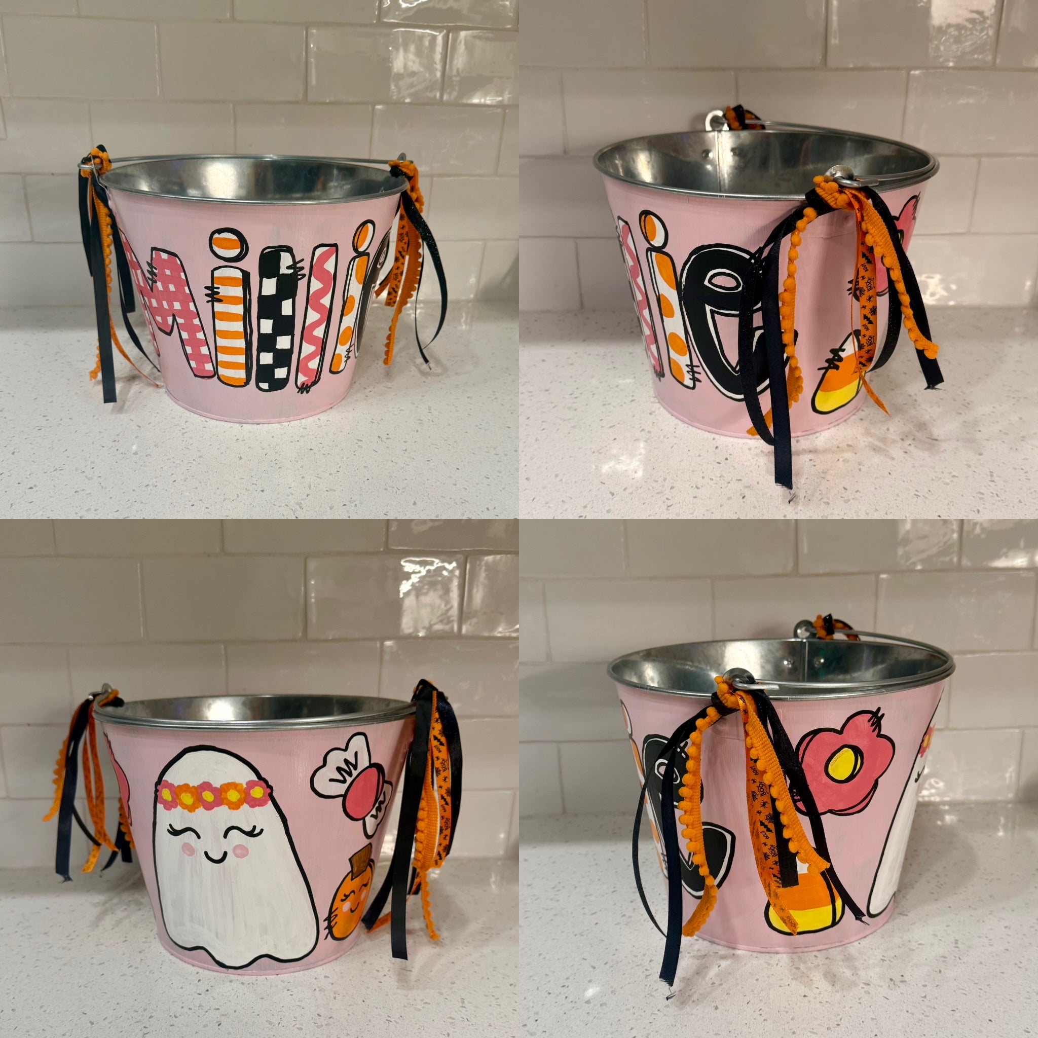 Custom Hand-Painted Buckets - 9”x7” - Choose Your Theme