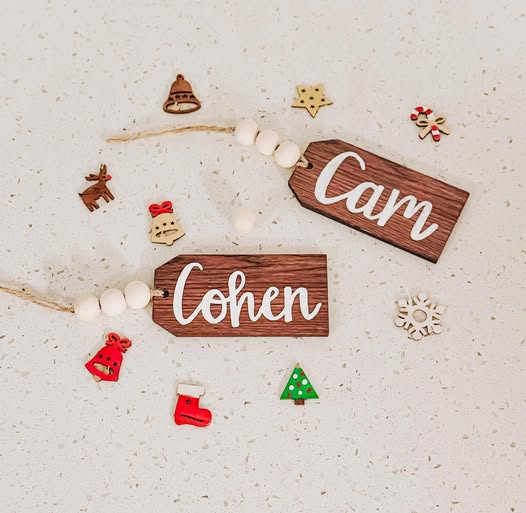 Hand-painted Wooden Tags