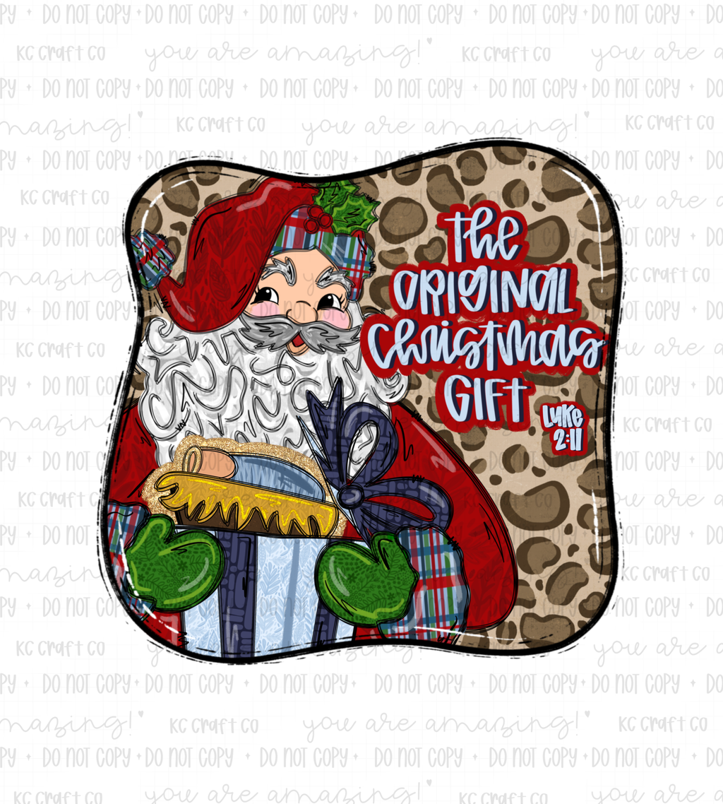 Original Christmas Gift Luke 2:11 Santa Tee • Christian Christmas Shirt • Faith Holiday Tee • Comfort Colors or Gildan
