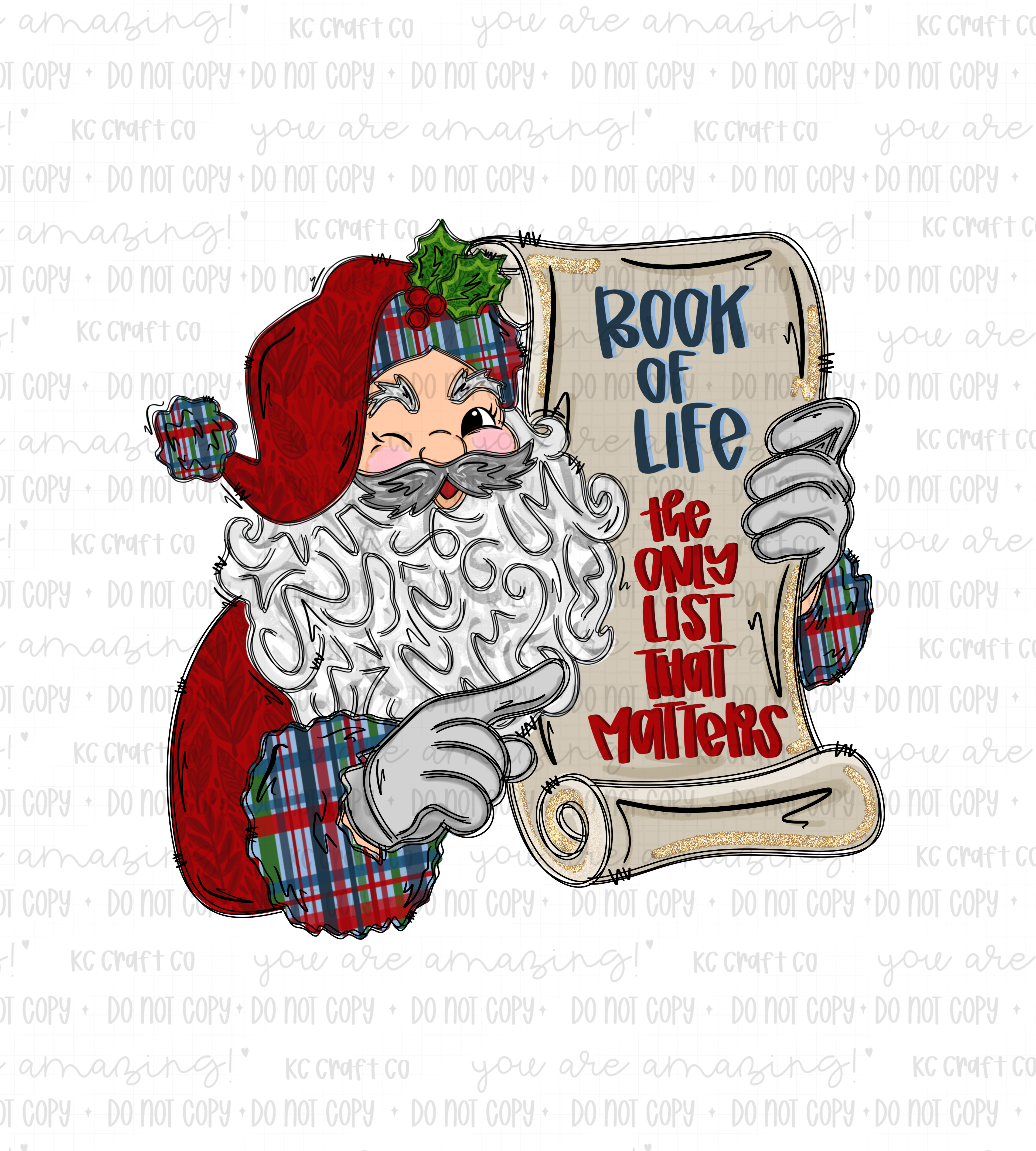 Book of Life Santa Christmas Shirt | Christian Christmas Tee | Comfort Colors
