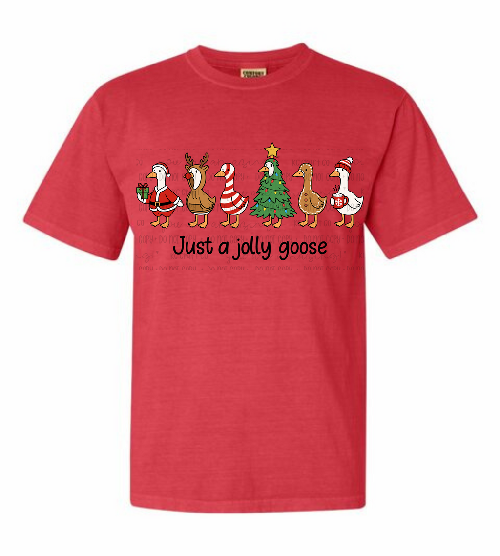 🎁🪿 Just a Jolly Goose Christmas Tee