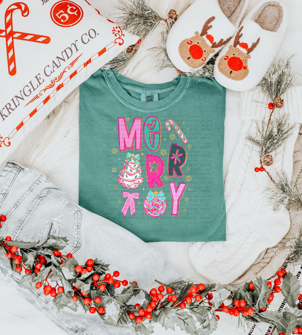 🎄💗 Pastel MERRY Christmas Tee