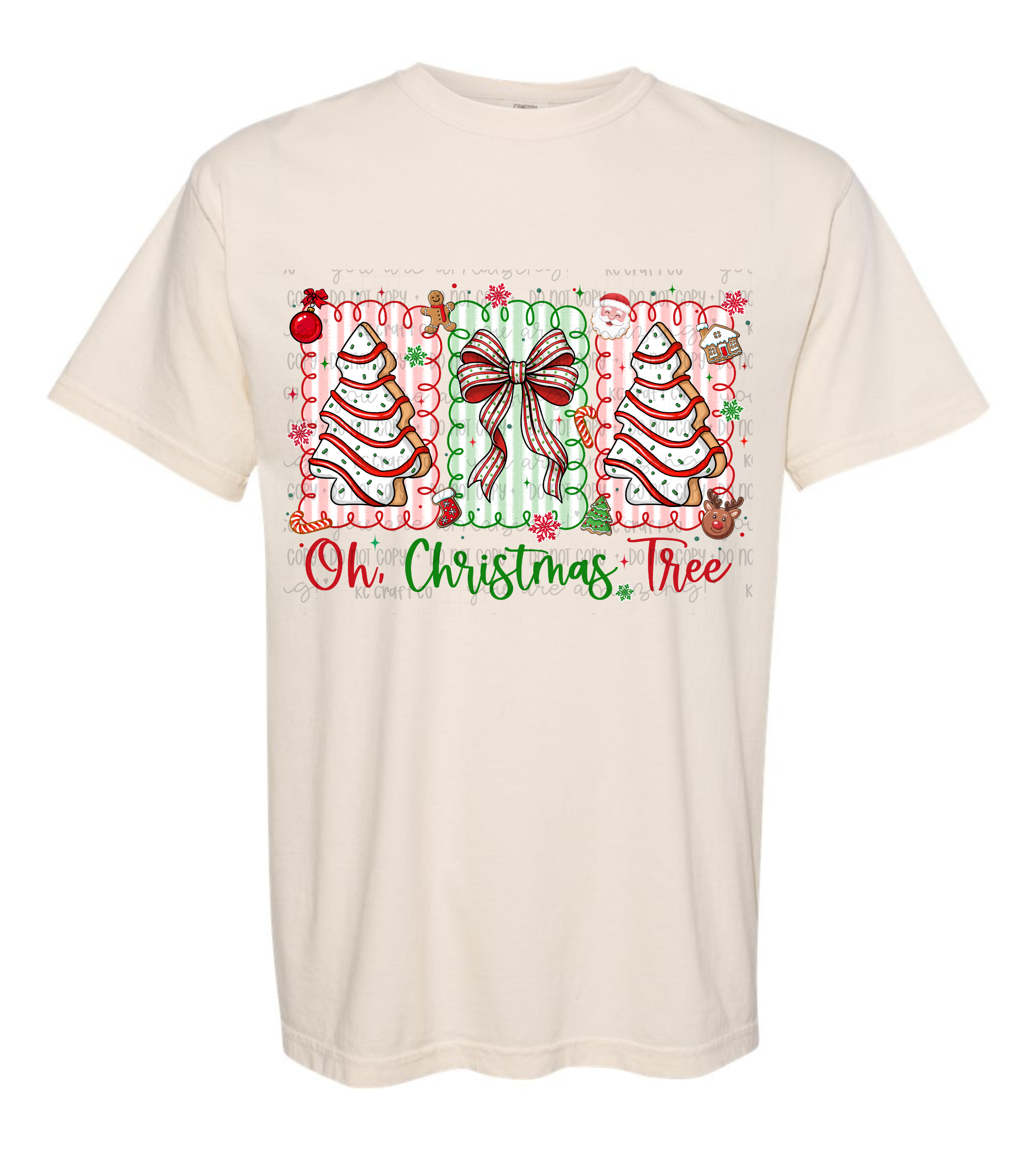 🍬🎄 Oh Christmas Tree Gingerbread Panel Tee
