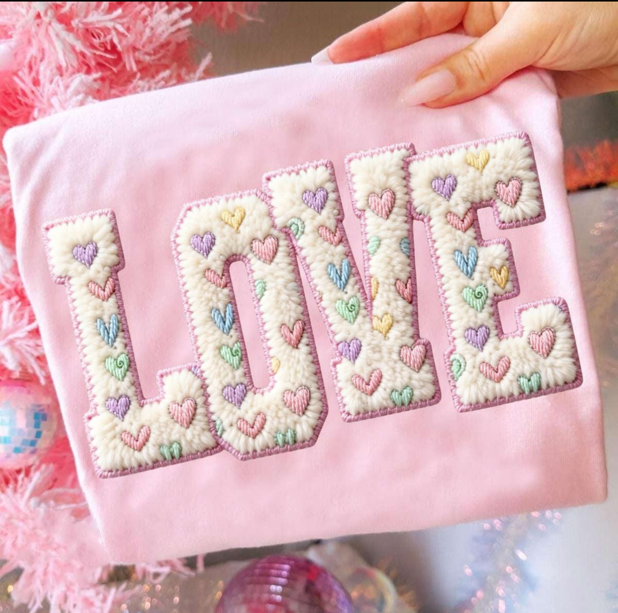 LOVE Faux Chenille Patch | Tee or Sweatshirt