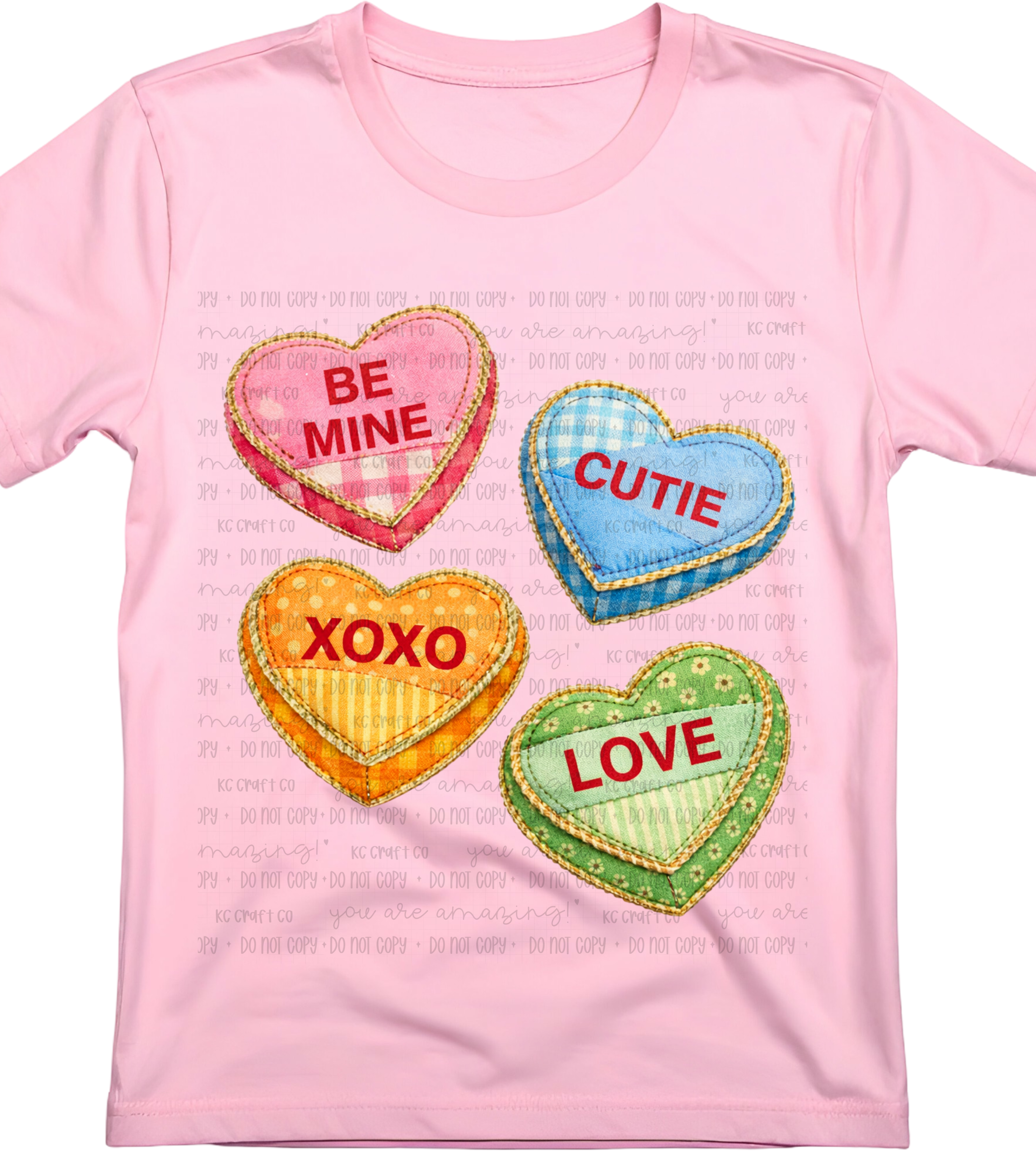 Patchwork Valentine Hearts Tee
